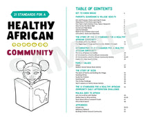 Load image into Gallery viewer, 21 Standards for a Healthy African Community + Daily Affirmation Cards
